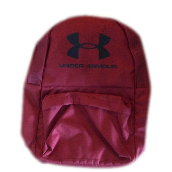 Under Armour Mens Burgundy Lightweight Zip Polyester Travel Backpack Bag NWT - Picture 4 of 4